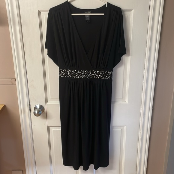 Bisou Bisou black cross front plus size dress NWT women’s size 22 - Picture 1 of 11